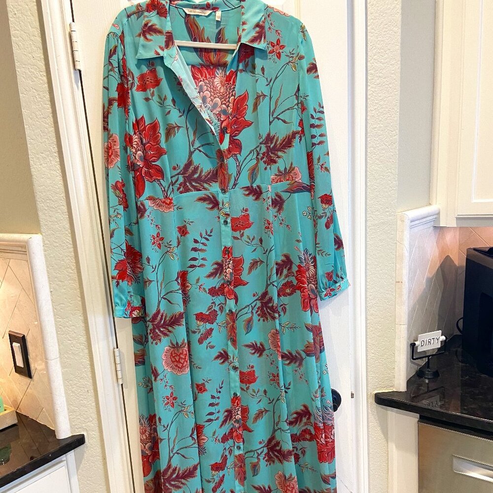 Soft Surroundings Maxi Flora Blair Dress & Slip Size XL